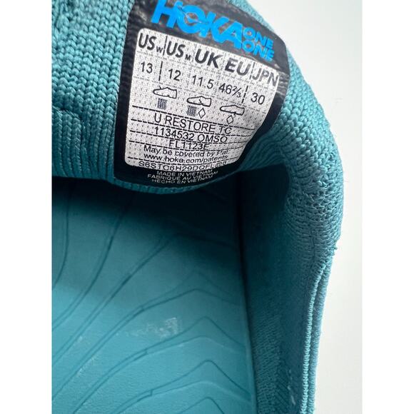 Hoka One Restore TC Size W13/M12 Slip On Ocean Mist 1134532-OMSO NEW - Picture 3 of 16